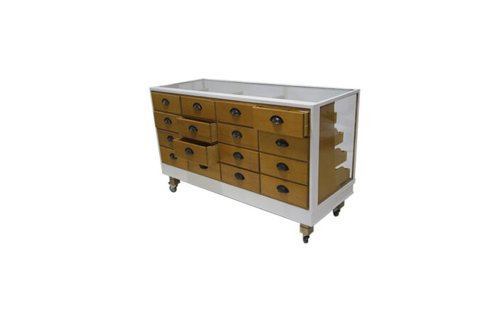 Berlin vintage toonbank op wielen L152xB58xH96 - Afbeelding 3