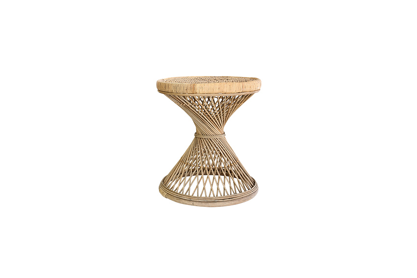 Tiki bijzettafel rotan Diabolo Ø55xH61