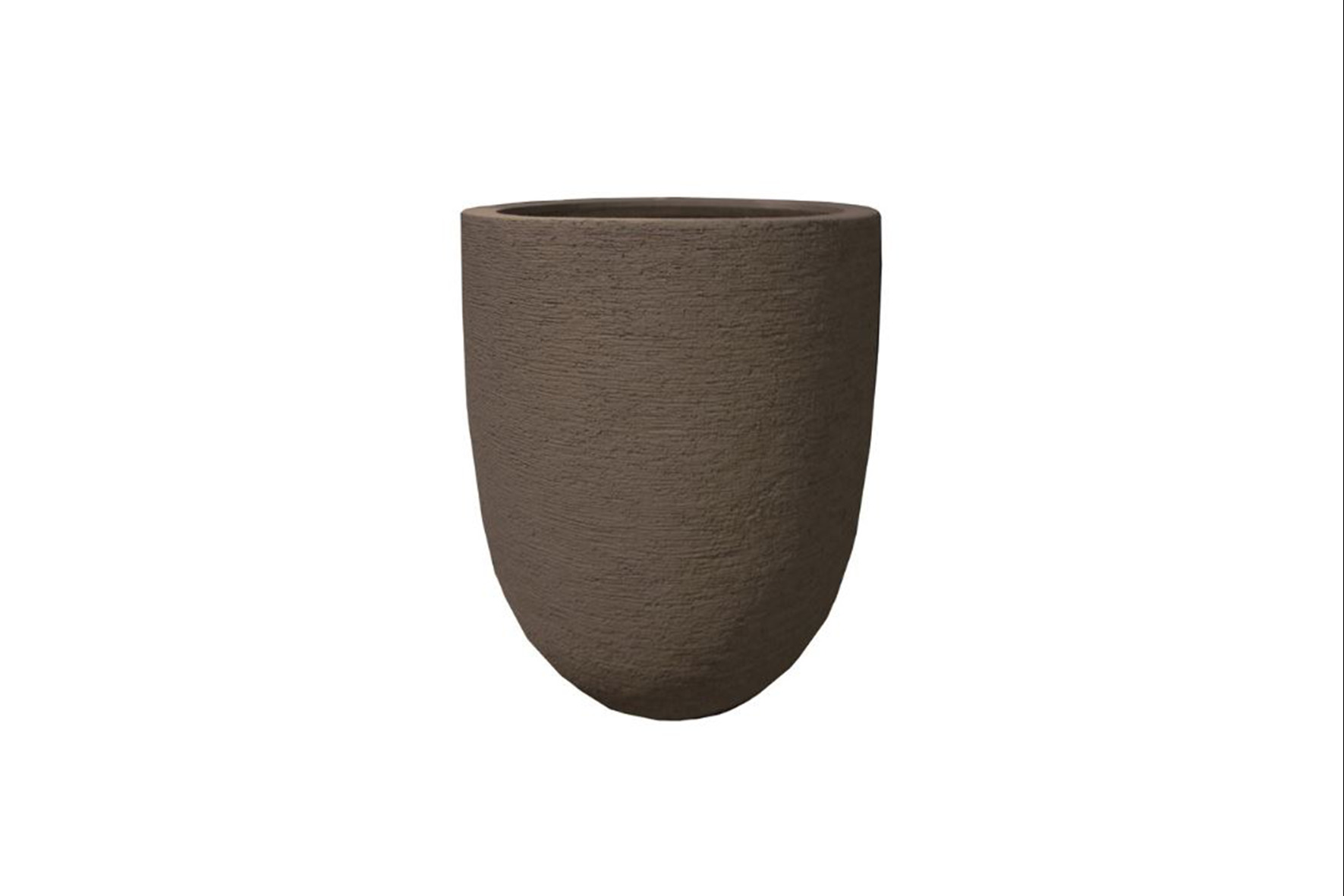 Bloempot L | Mat grijs reliëf Ø40xH47