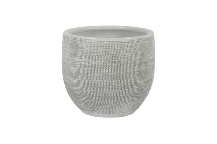 Bloempot M | Wit structuur Ø29xH26