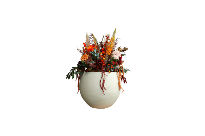 Bloemstuk kunstbloemen 'Winter' - Afbeelding 2