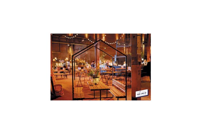 Brooklyn design picknickbankhuisje L180xB170xH230 (set) - Afbeelding 3