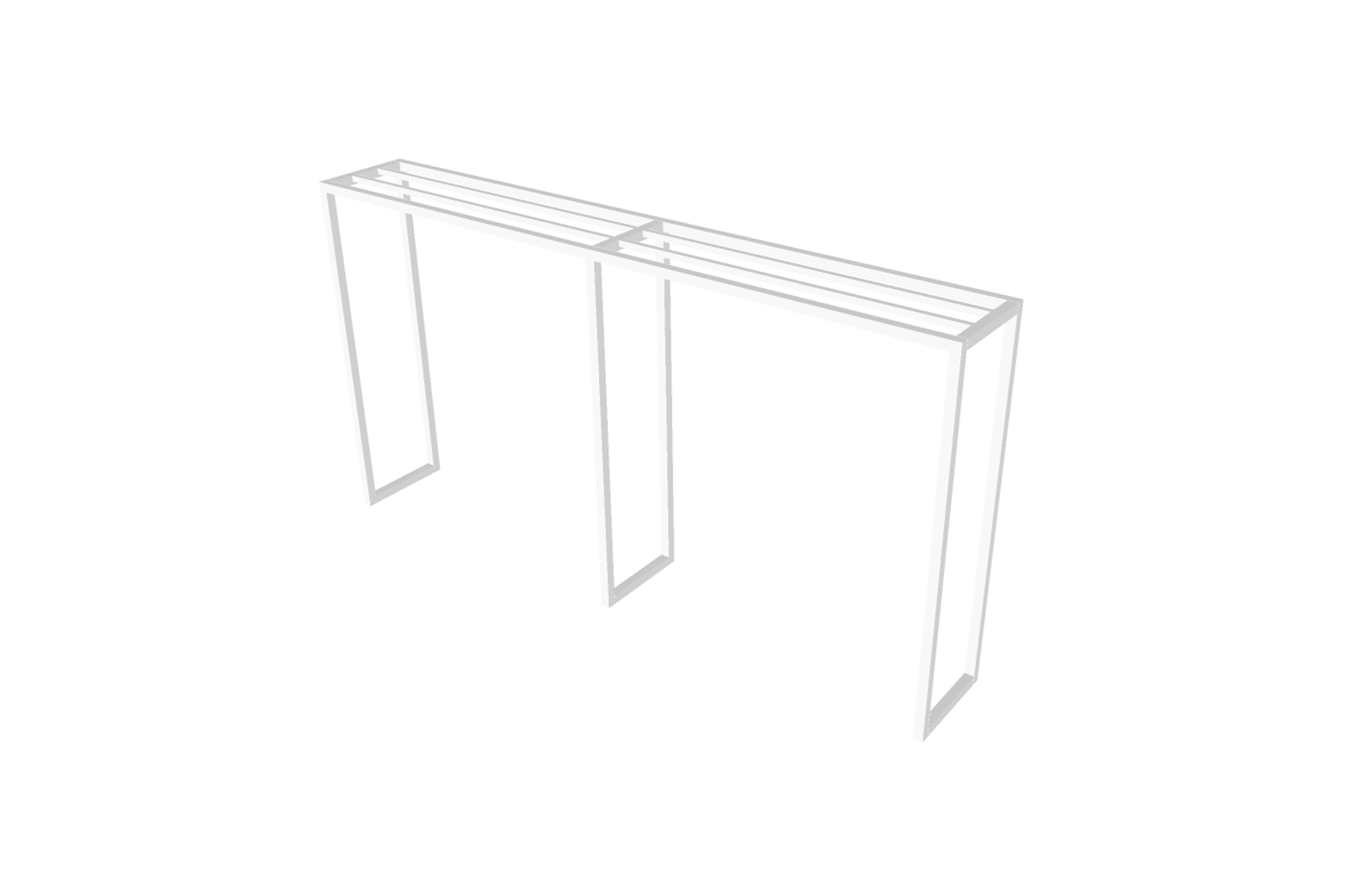 Buffetpergola | G | Dubbel wit hout L523xB80xH275