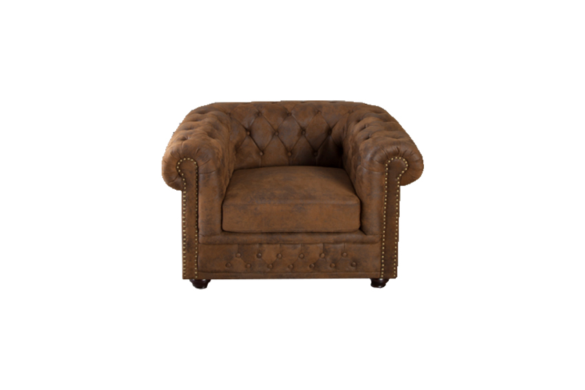 Chesterfield fauteuil bruin L110xB85xH75