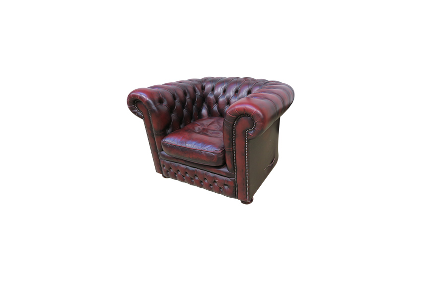 Chesterfield fauteuil doorleefd L100xB92xH79