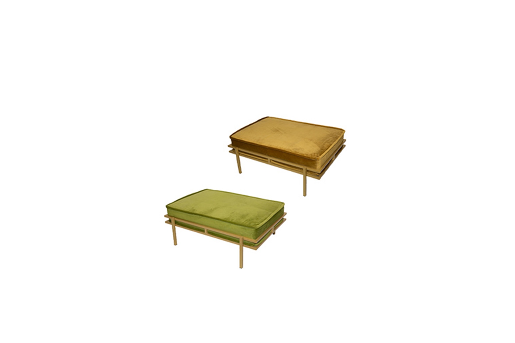 Cosmo Velvet loungebank L120xB80 (diverse kleuren)