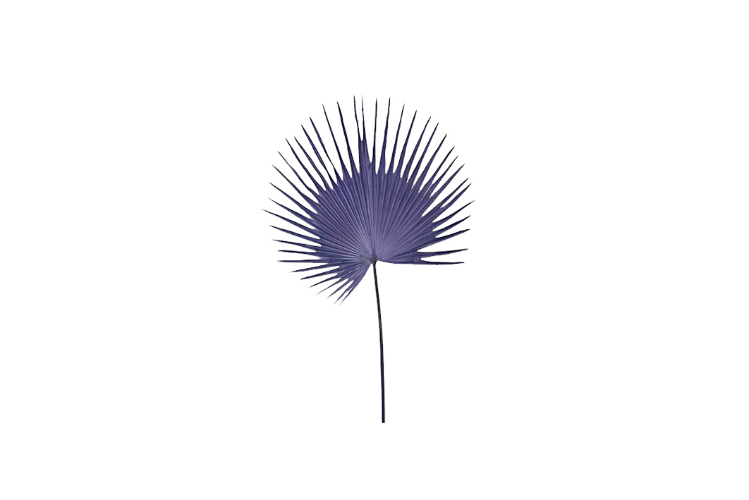 Kunstblad | Waaier palmblad donker blauw L152