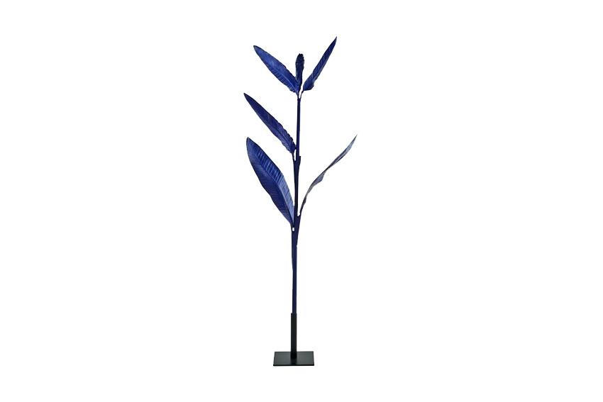 Kunstplant | Gember blad blauw met standaard H205