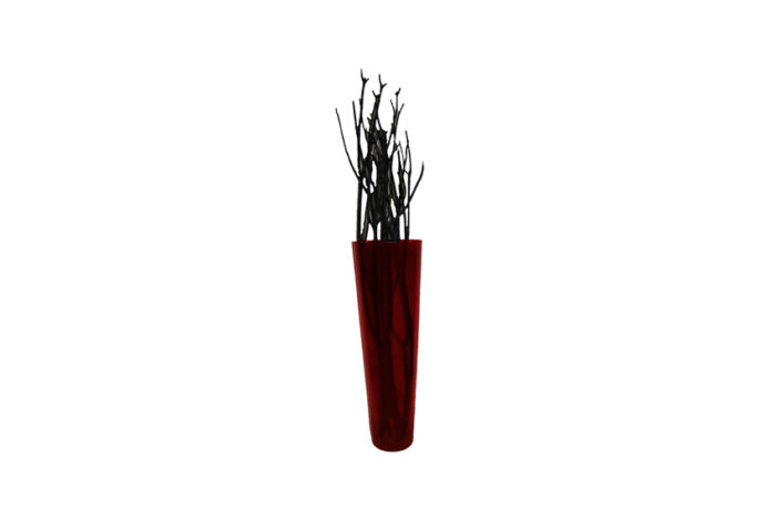 Vaas XL | Cilinder glas groot rood H70 - Afbeelding 2