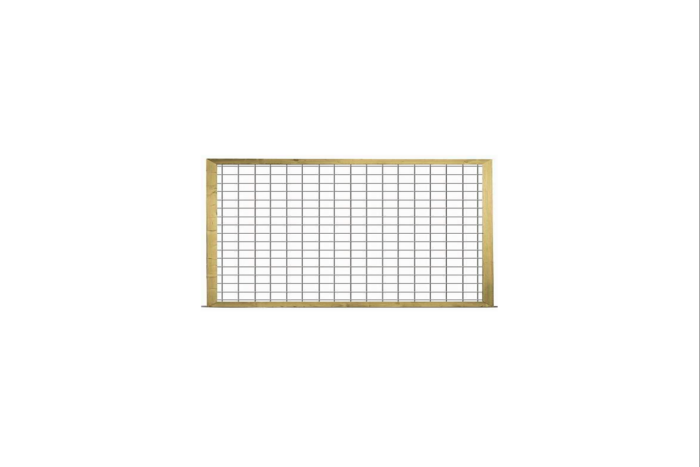 Eco Chique draadscherm/wand met houten kader B90xH180