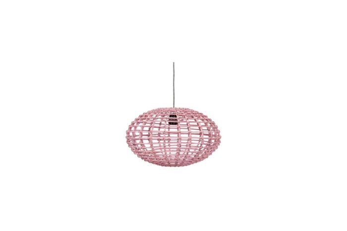 Hanglamp rotan roze Ø45xH30
