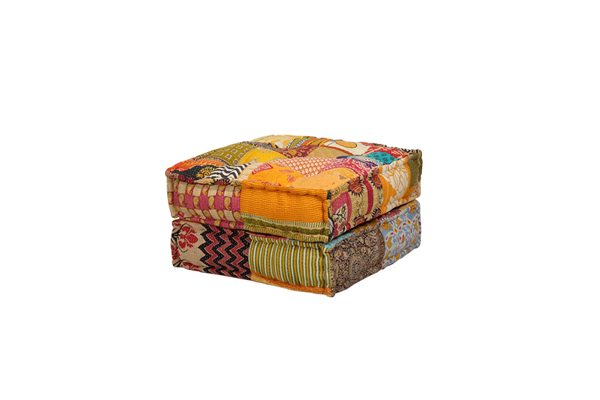 Ibiza patchwork bank module poef L70xB70xH40 (set)