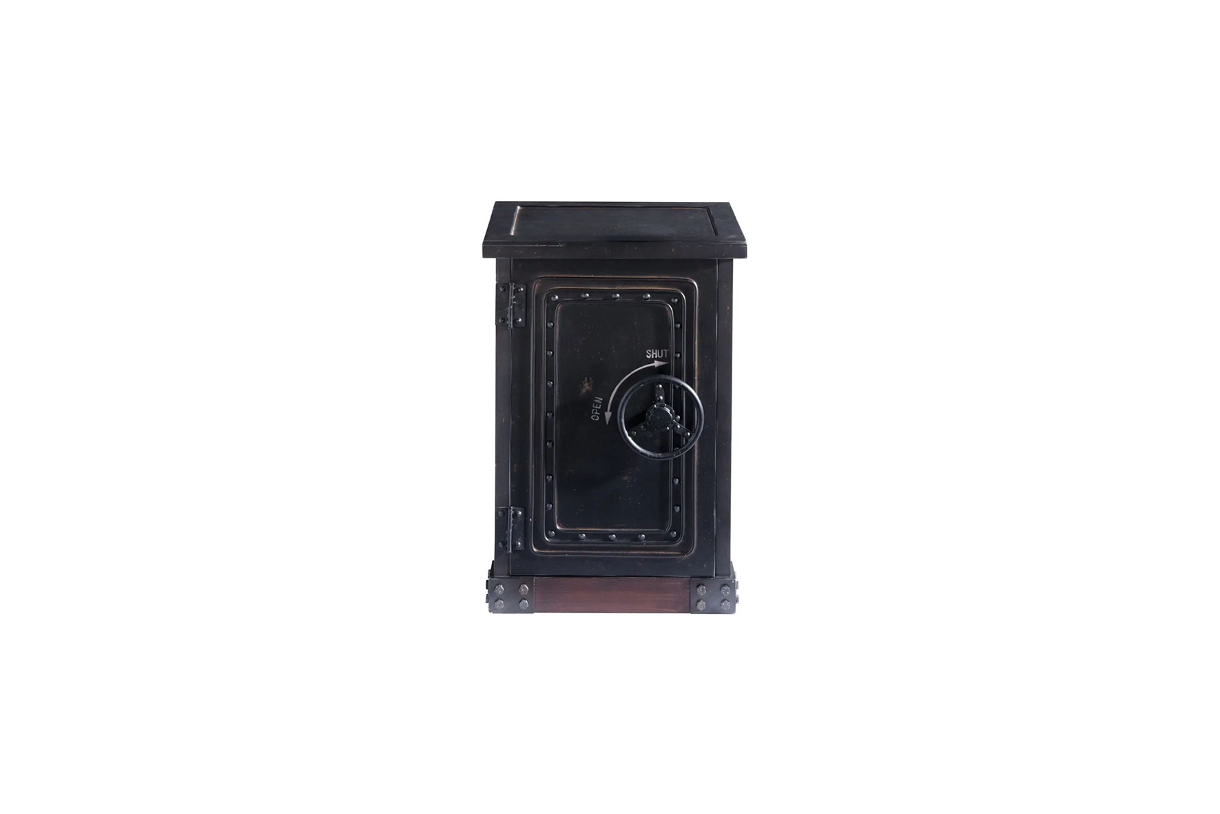 Industrieel brand-/kabinetkast zwart met verweerd effect L53xB42xH77