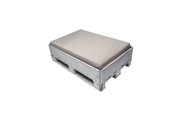 Industrieel loungebank wit  L120xB80xH45