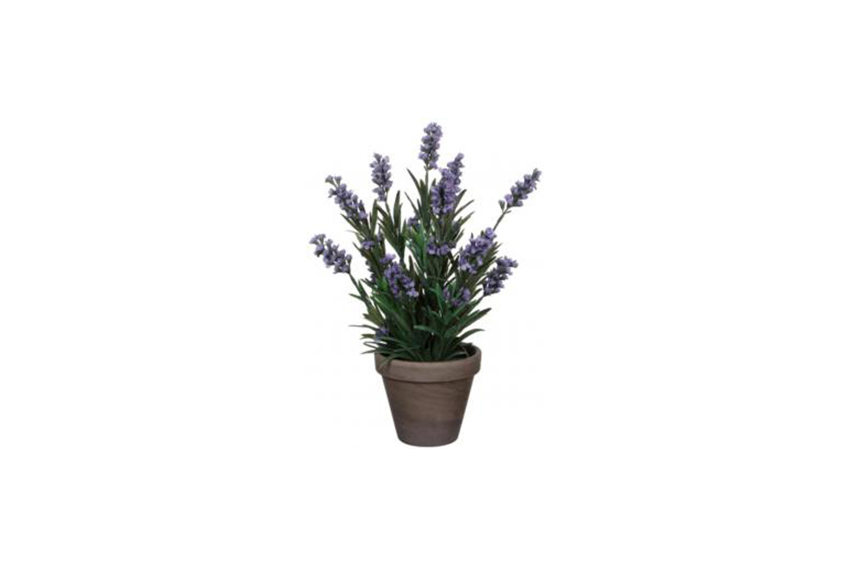 Kunstplant | Lavendel in pot grijs Ø20xH33