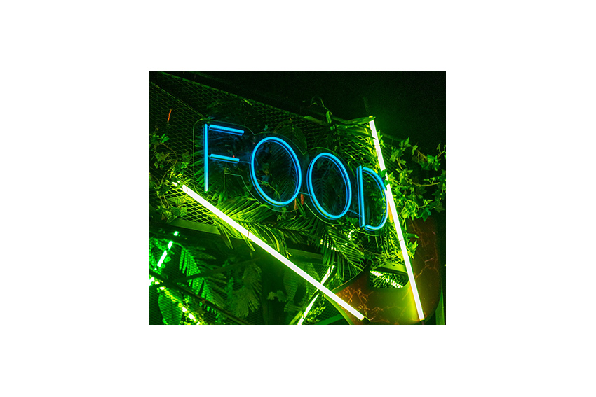 LED neon reclamebord ‘FOOD’ RGB L150