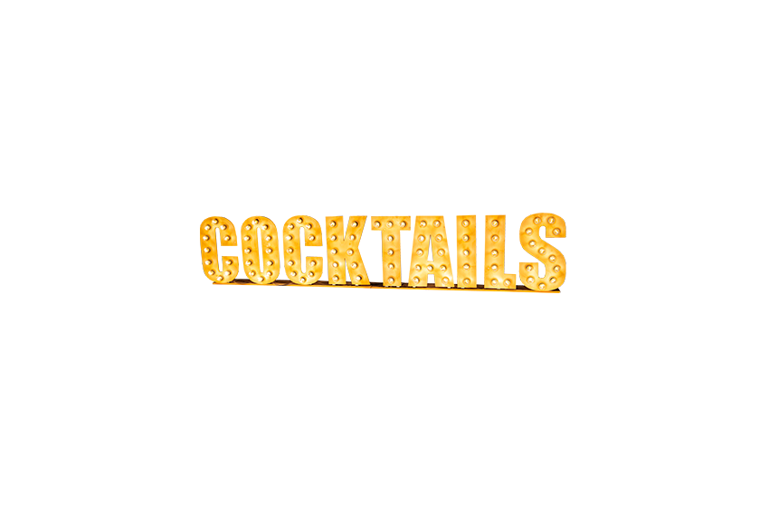 Marquee letters ‘COCKTAILS’ L300xH60