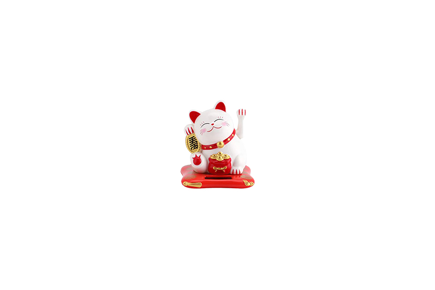 Deco | Lucky Cat wit met gouden elementen H11