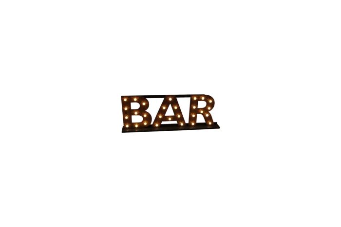 Marquee letter palissander 'BAR'