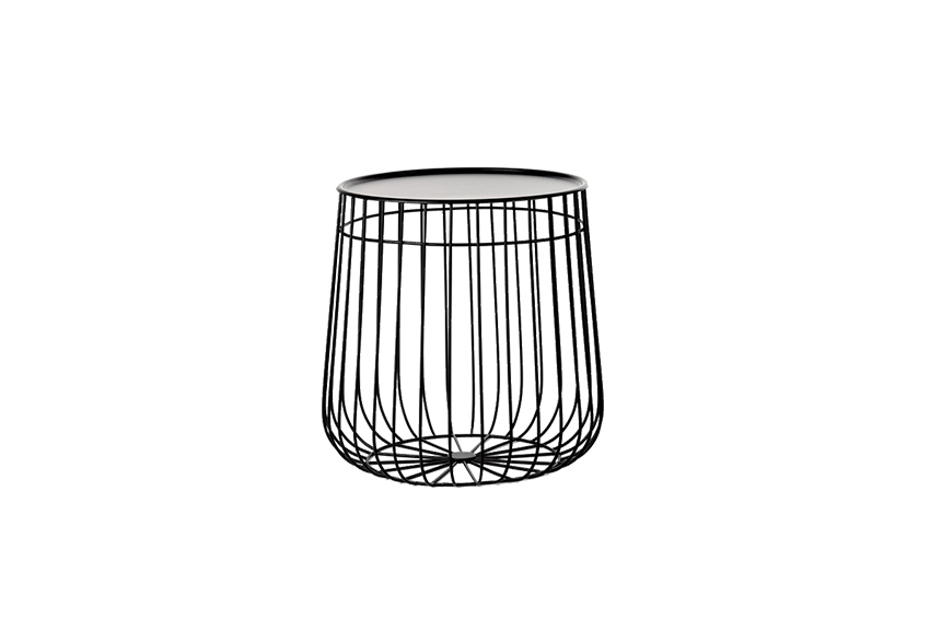 Urban wireframe bijzettafel zwart Ø40xH40