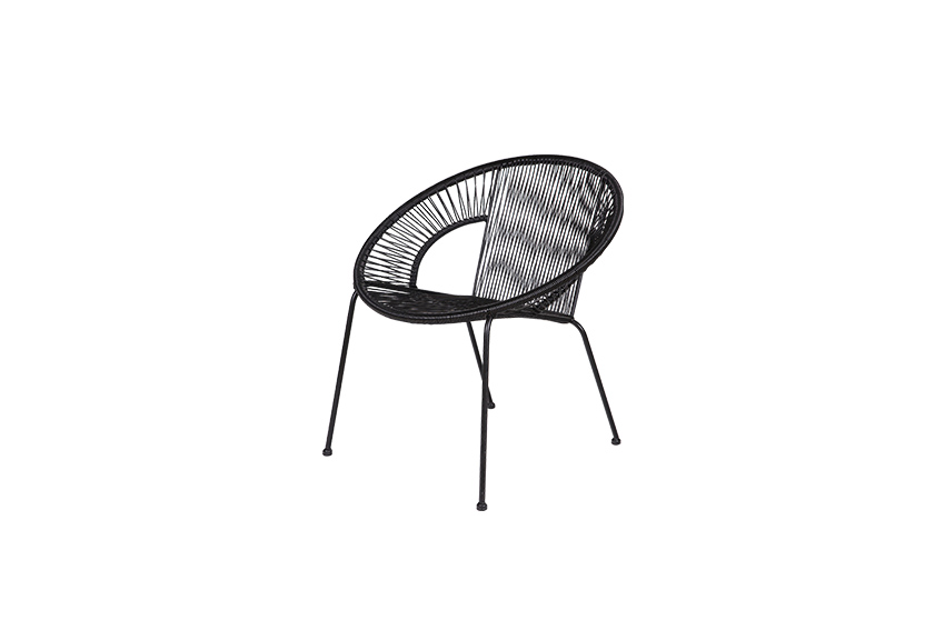 Urban wire stoel zwart L69xB65xH73