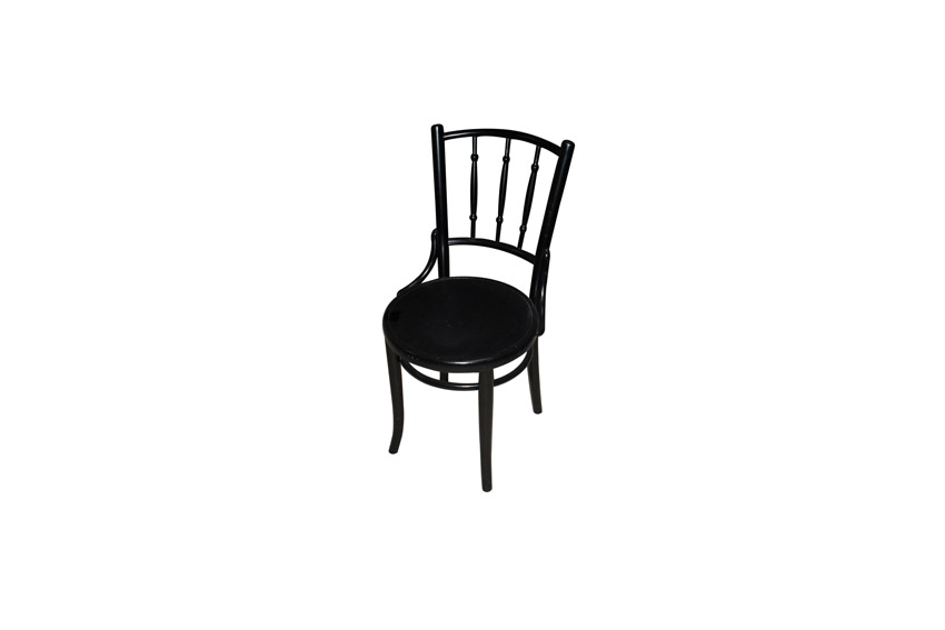 Berlin café stoel zwart hout L50xB44xH80