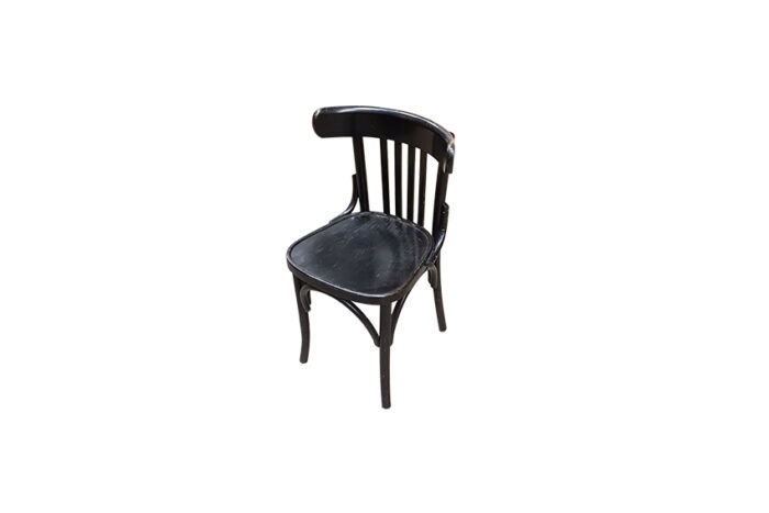 Berlin café stoel zwart hout L50xB44xH80 - Afbeelding 2