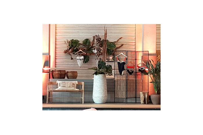 Kamerscherm | Rotan in metalen frame L139xH180 - Afbeelding 2