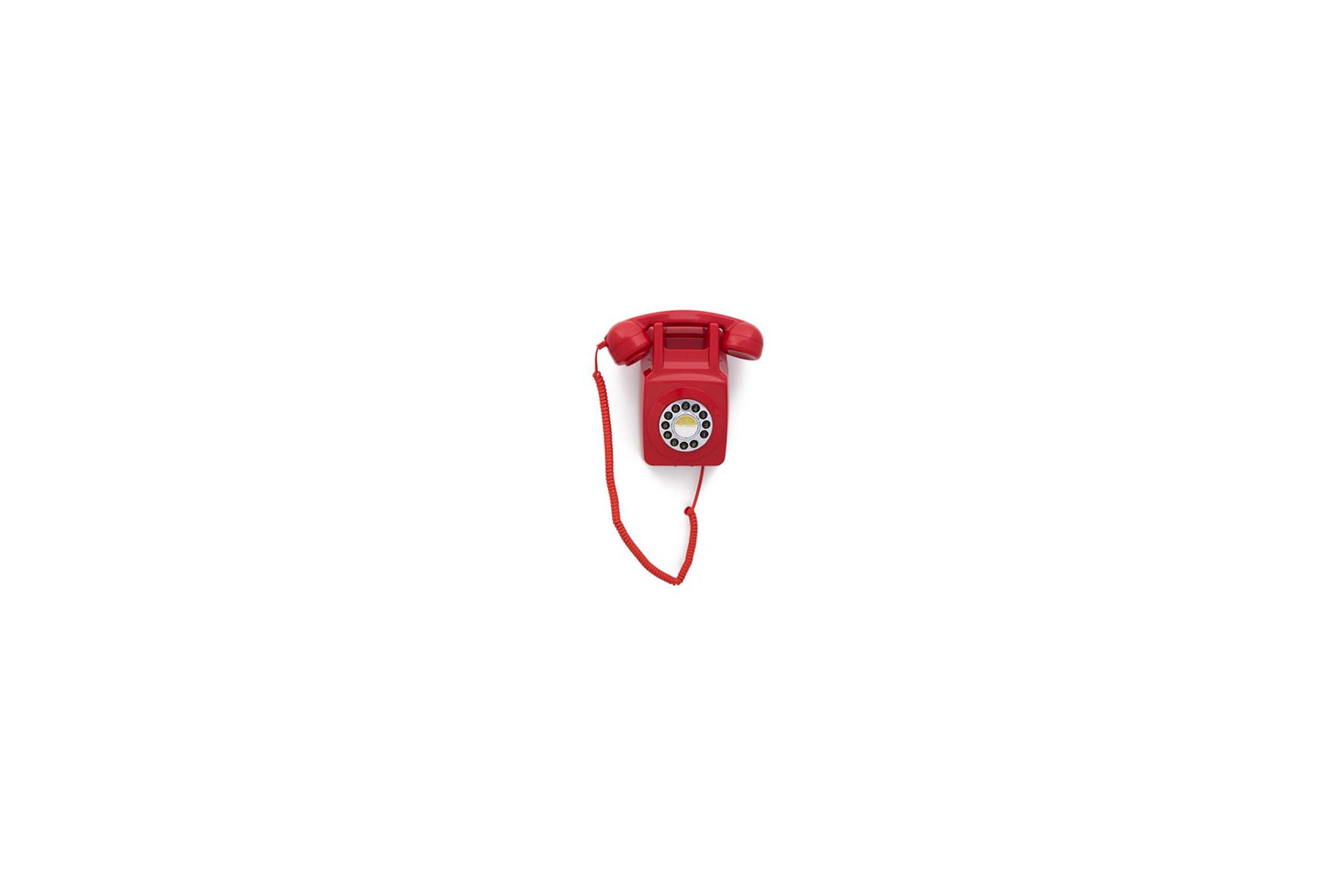 Retro muurtelefoon rood L14,5xB8,5xH24