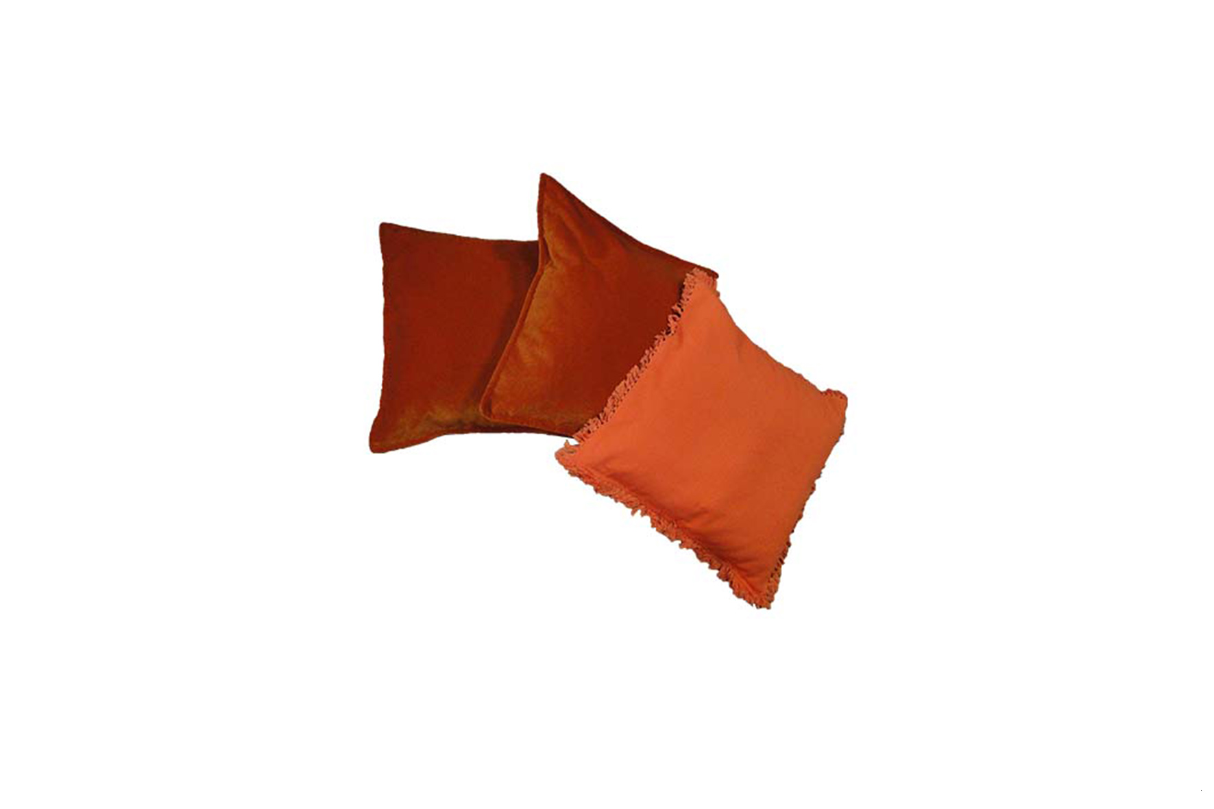 Sierkussen | Fluweel bruin/oranje L50xB50