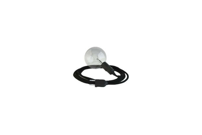 Snoerlamp snake zwart L300 (set)