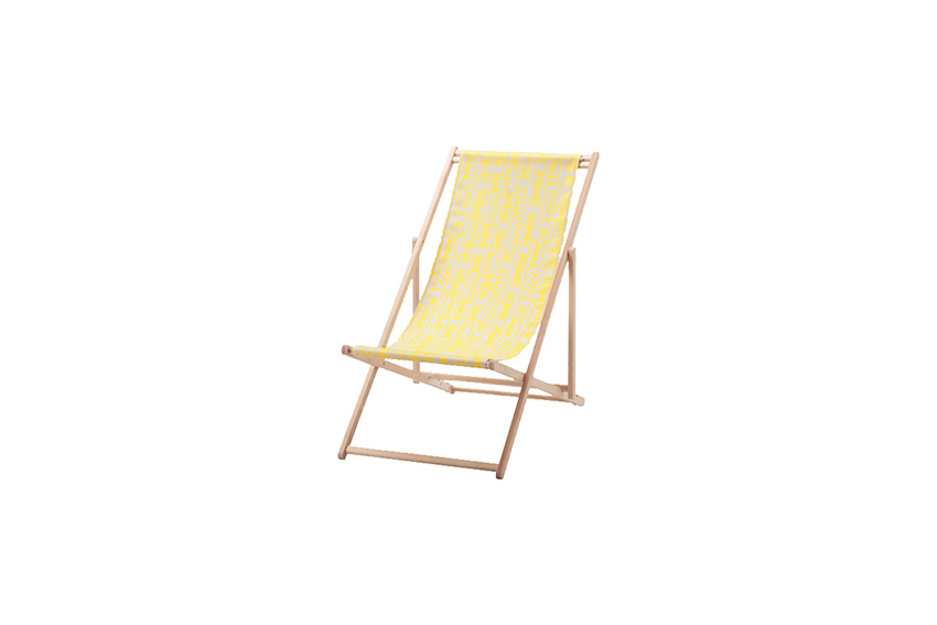 Strandstoel geel L99xB60xH80