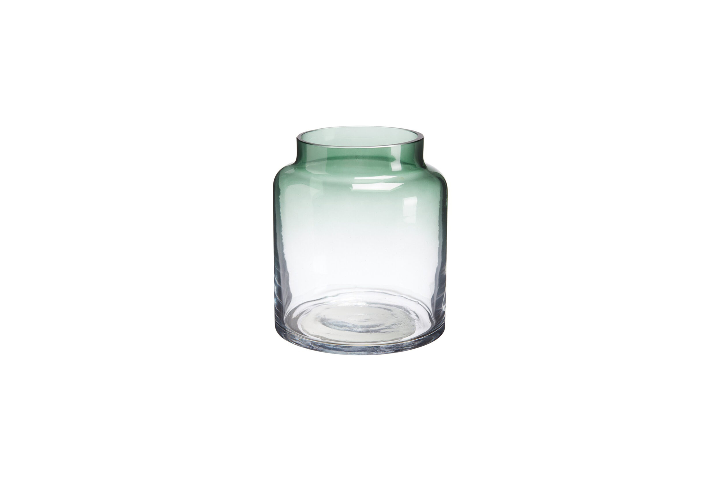 Vaas | Cilinder glas transparant groen Ø13xH13