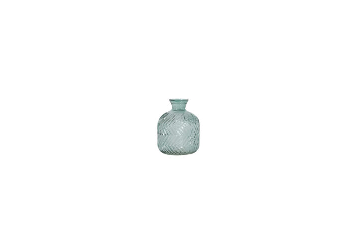 Vaas | Glas grijs/groen laag Ø11,5xH15,5