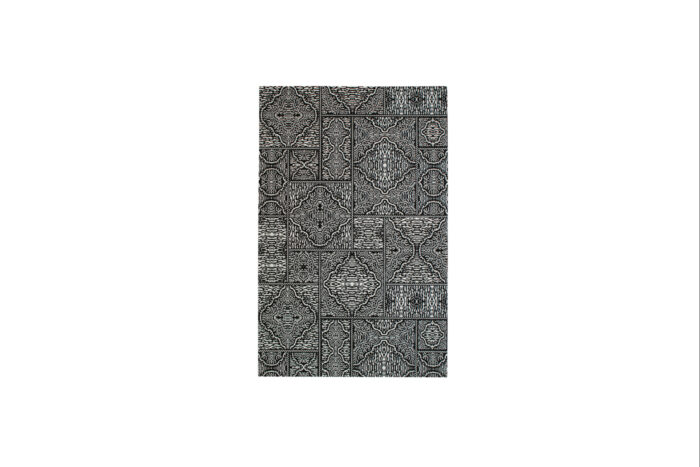 Vloerkleed L | Grafisch zwart/wit L230xB155