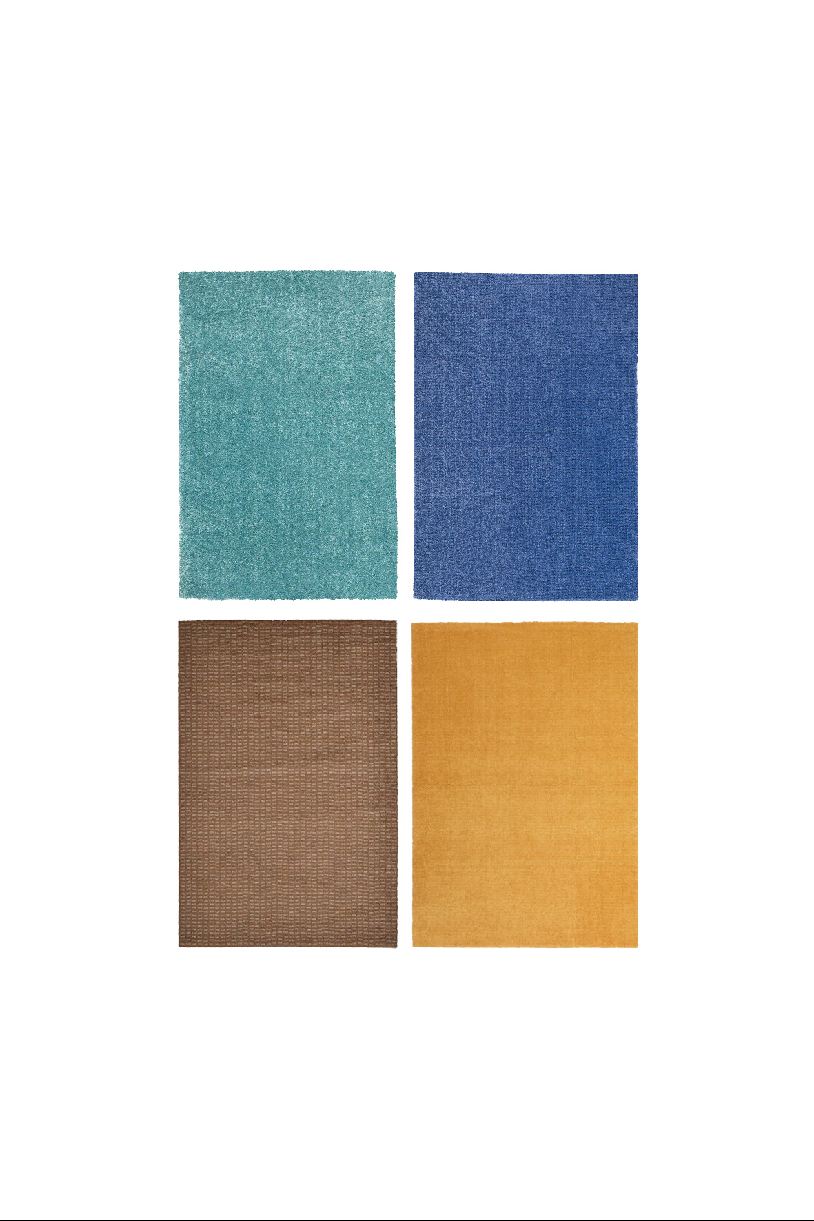 Vloerkleed XL | Vakken in 4 verschillende kleuren L390xB270