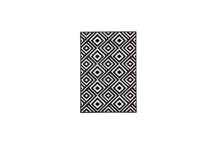 Vloerkleed XL | Jaipur print zwart/wit L290xB200