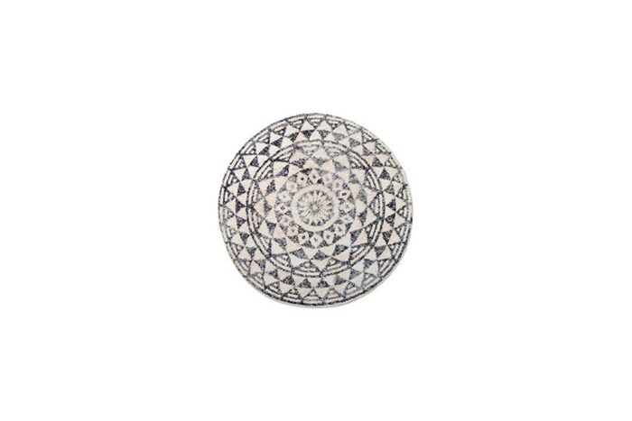 Vloerkleed rond M | Katoen stonewashed Ø120