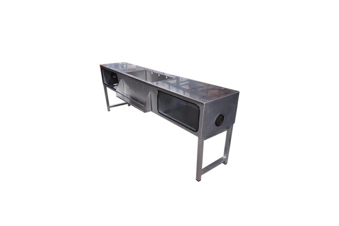 Cocktail workstation A - RVS op poten L250 (set)