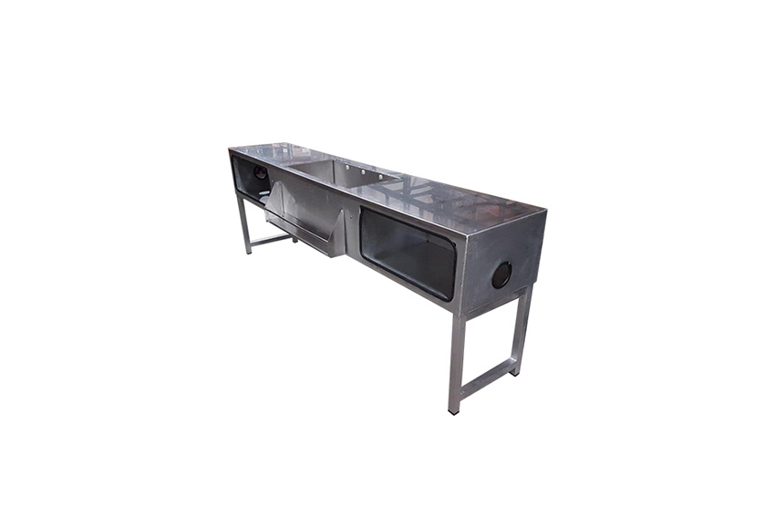 Cocktail workstation A – RVS op poten L250 (set)