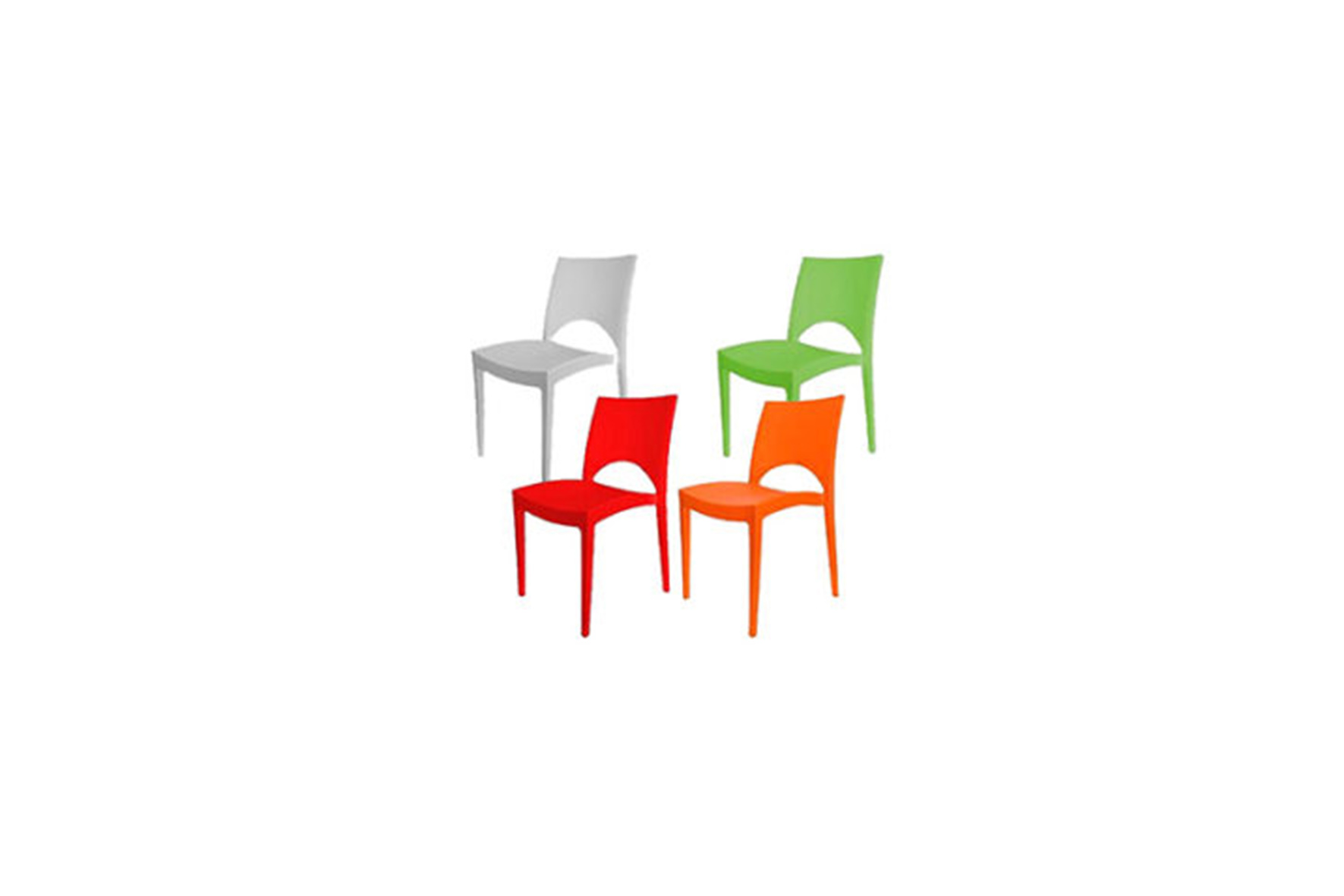 X | Kunststof stoel L50xB44,5xH80 (diverse kleuren)