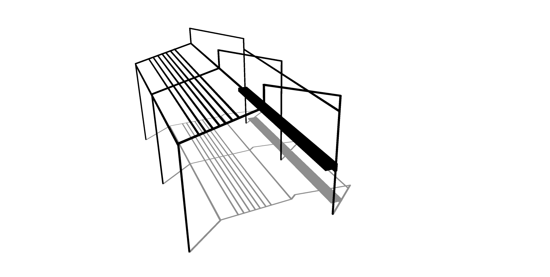 Brooklyn asymmetrisch huis L530xB300xH300