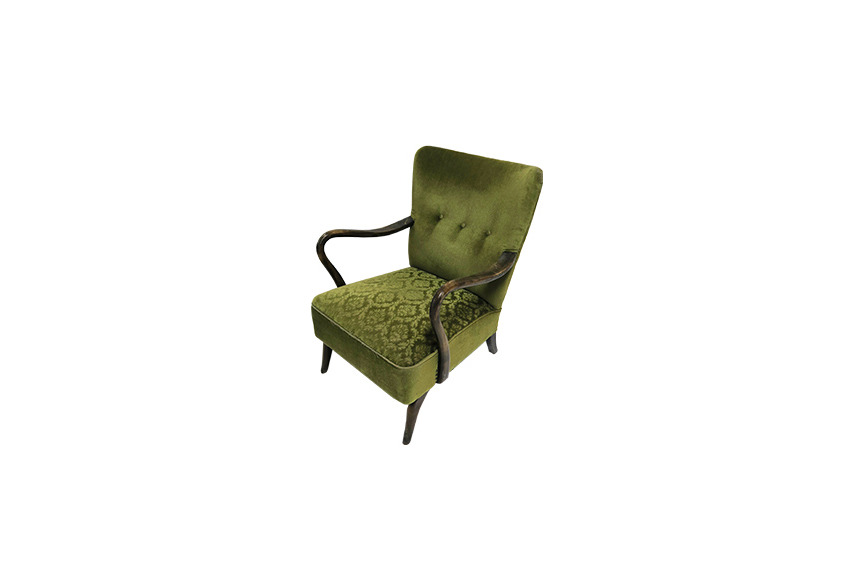 Berlin fauteuil groen L62xB59xH91