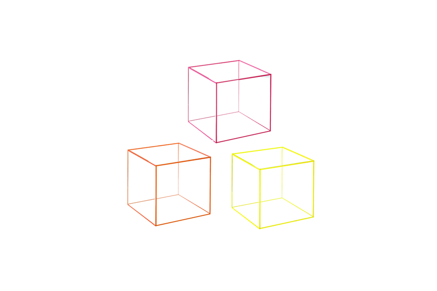 Polyester display kubus diverse kleuren L30xB30xH30
