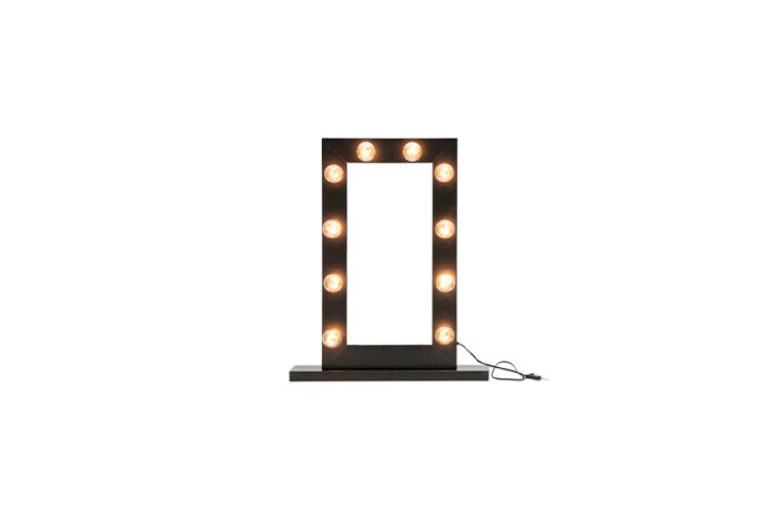 Spiegel | Make-up zwart met lampen L62xB16xH75 - Afbeelding 2