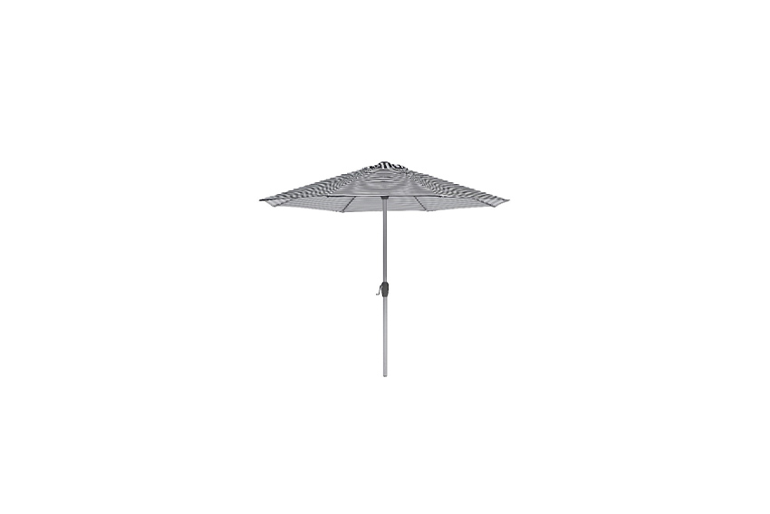 Parasol | Zwart/wit gestreept Ø300 (set)