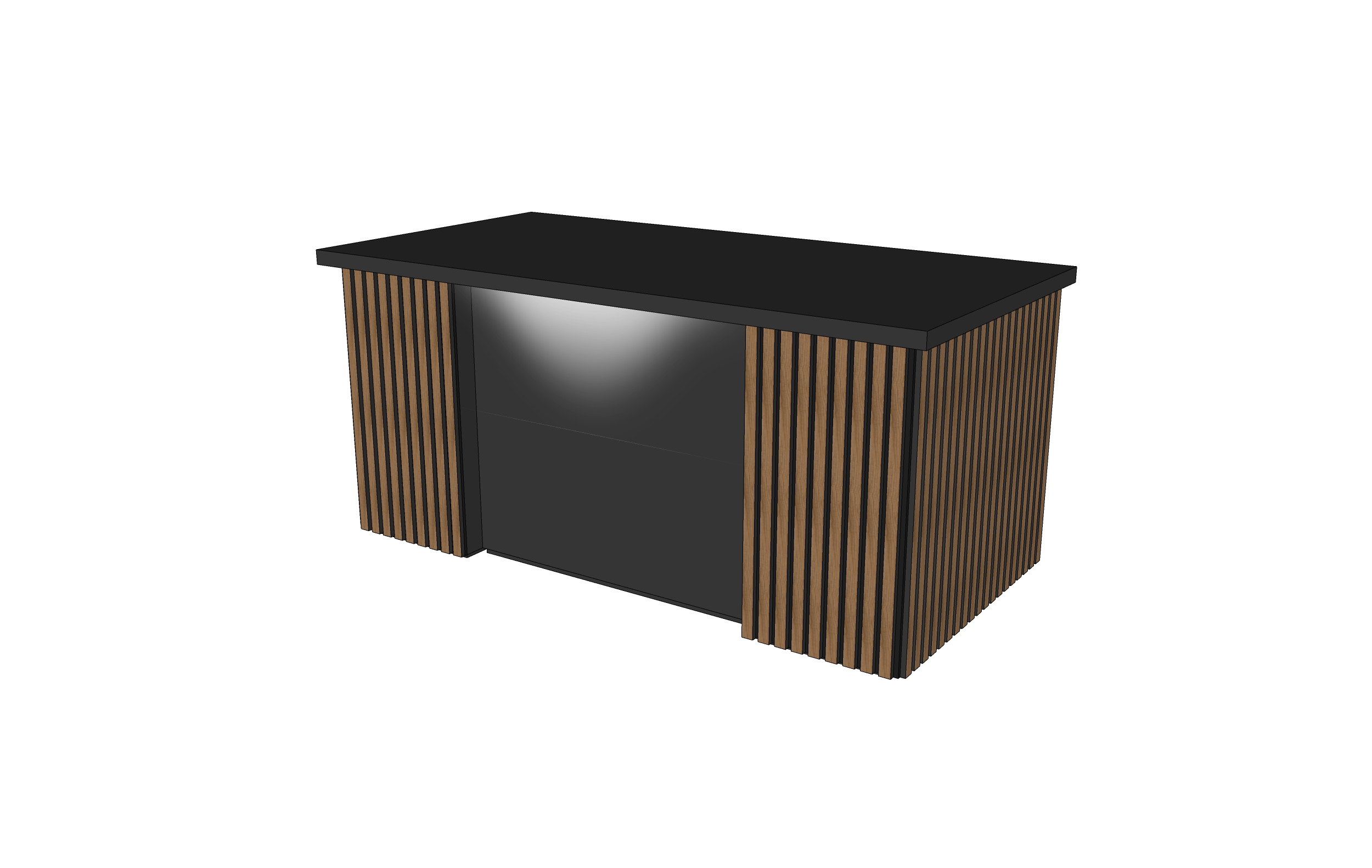 Kaapstad presentatiedesk met latten L180xB80xH74 (set)