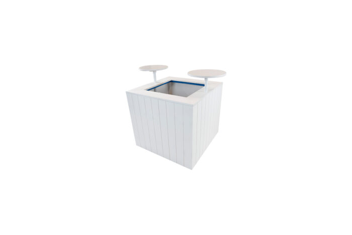Plantenbak wit incl. statafel L90xB90xH105 (set)