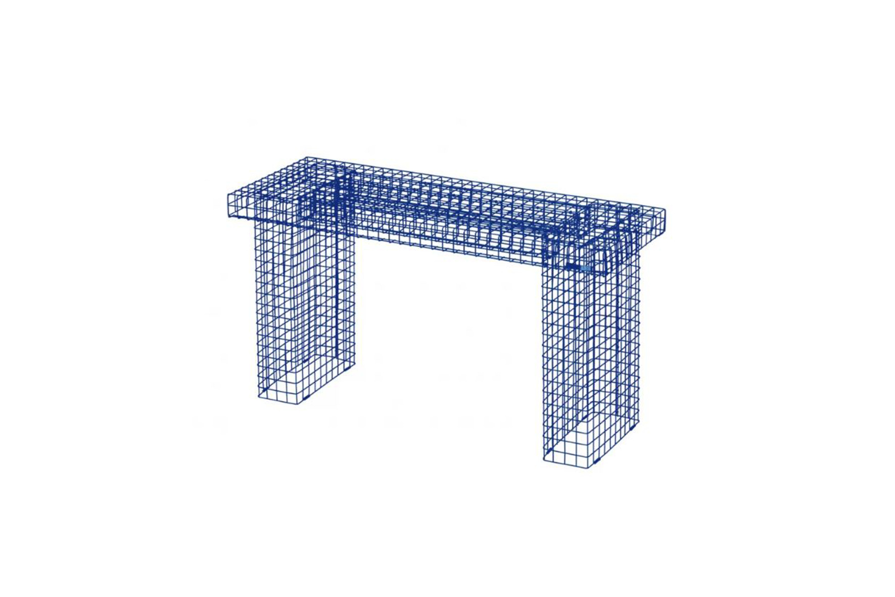Urban mesh bankje blauw L90xB31,5xH50