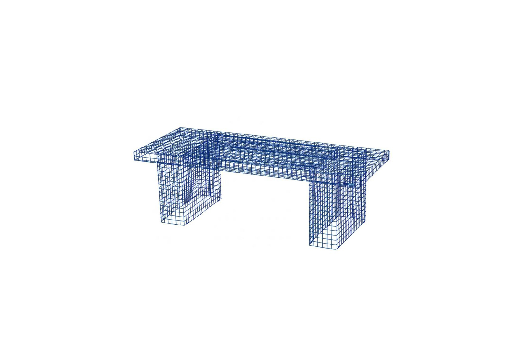 Urban mesh koffietafel blauw L130xB51,5xH41